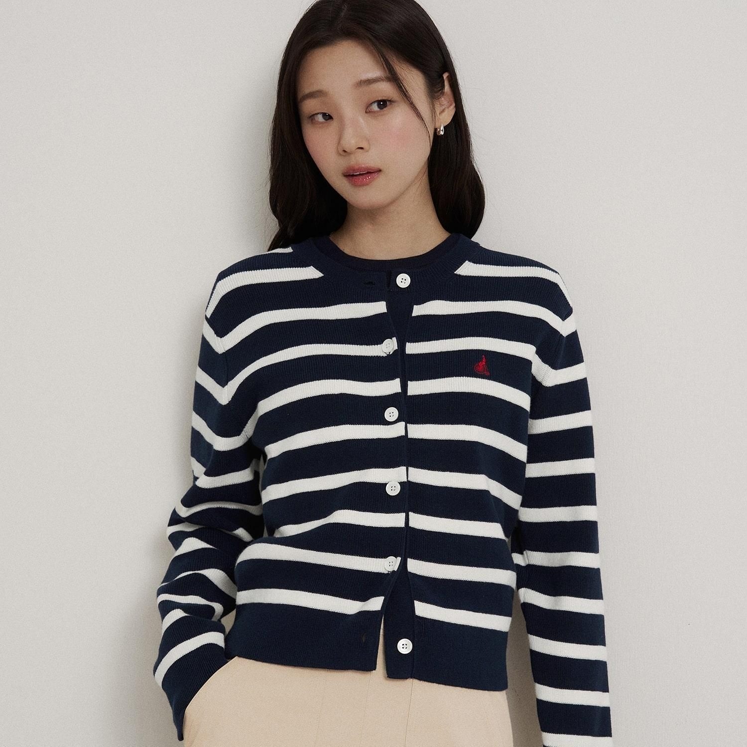 빈폴레이디스 볼드 스트라이프 카디건 BF625AC02