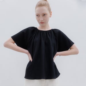 [모헤] Rustle blouse _ black