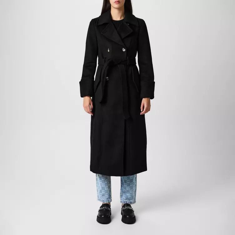 디케이앤와이 울 더블 브레스트 롱 슬림 핏 코트 여성 버튼 Women s Wool Double Breasted Long Slim Fit Overcoat 66732 115460890