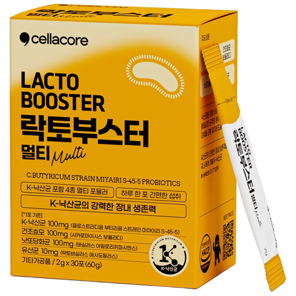 K-낙산균 셀라코어 락토부스터 멀티 분말스틱 30포 낙산균 유산균 쾌변 변비 <b>과민성대장</b>