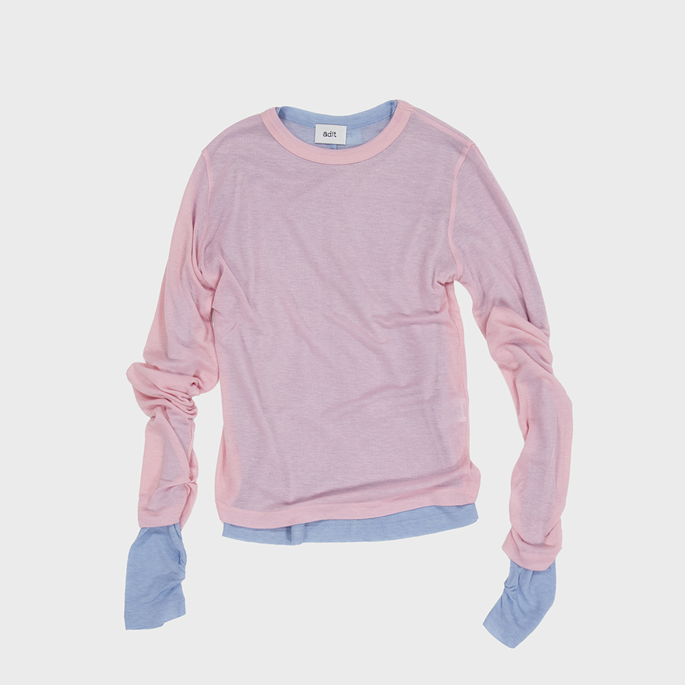 [아딧] Basic Line Long Sleeves_ pink,blue