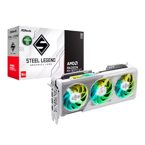 애즈락 라데온 RX 9070 XT 스틸레전드 D6 16GB 대원씨티에스, 화이트
