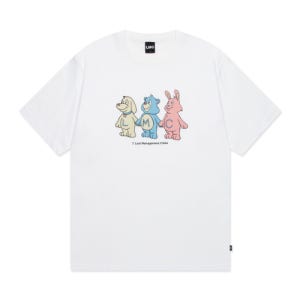 [엘엠씨] BEAR FRIENDS TEE white 0LM46STS303WHT