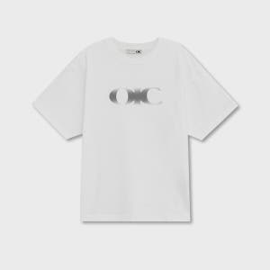 오아이오아이컬렉션 블러 로고 유니 티셔츠 WHITE