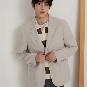 [빈폴 멘] 리넨 멜란지 재킷  베이지 BC6311C21A