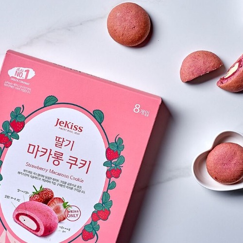제키스 제주 딸기 마카롱 쿠키