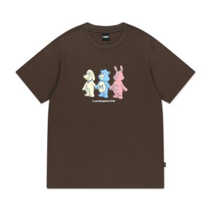 [엘엠씨] BEAR FRIENDS TEE brown 0LM46STS303BRW