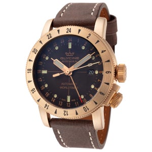 글라이신 에어맨 브론즈 GMT 자동 브라운 다이얼 남성 시계 GL0166 컨템포러리 오토매틱 Airman Contemporary Bronze Automatic B 154505711