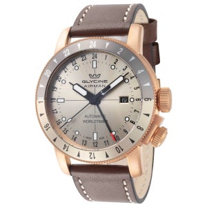 글라이신 에어맨 컨템포러리 브론즈 GMT 자동 골드 다이얼 남성 시계 GL0551 오토매틱 Airman Contemporary Bronze 44mm Gold Di 154505734