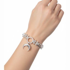 마린세르 MUST IT_마린 세르 실버 플레이티드 문 참 팔찌 (UJW106ARMET0001 MT11)