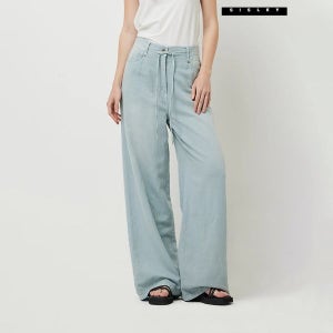 시슬리 썰파 린넨 스트링 와이드 데님 팬츠 SADP40531