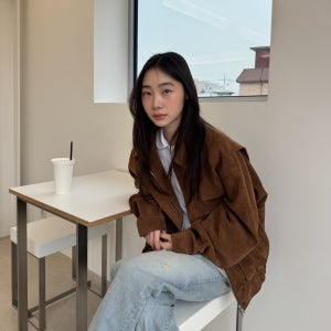 [지비에이치어패럴] [남영서 PICK] FAUX SUEDE BOMBER / BROWN