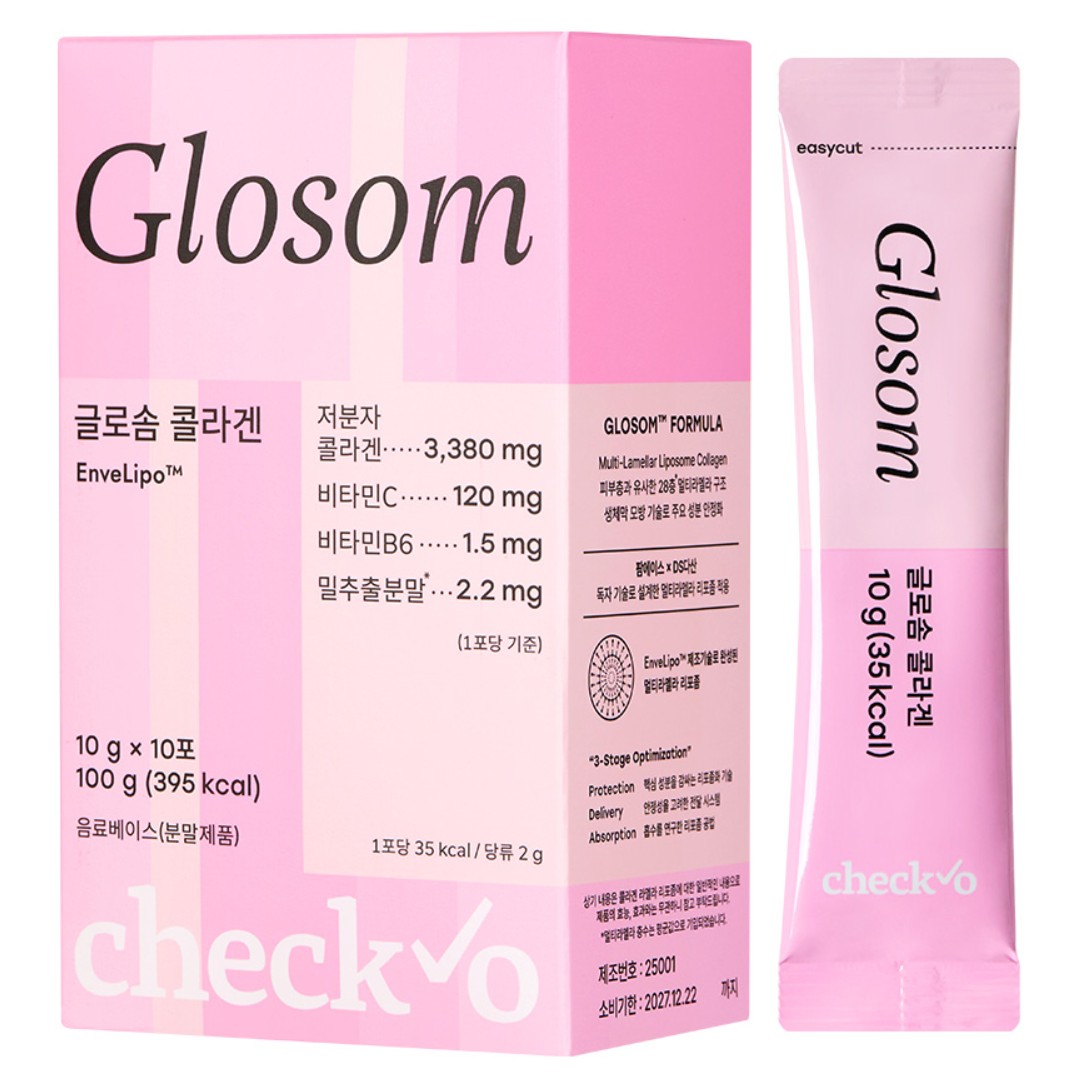 체크오 글로솜 콜라겐 10g x 10포, 3개