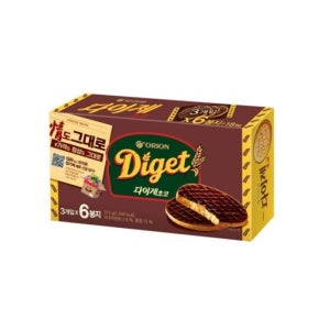 셀러허브 식품 오리온 다이제 초코 6P 312g X 6개_