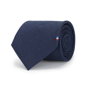 듀퐁셔츠 삼색 자수 253 넥타이 네이비 TE6SM62KA253TNY