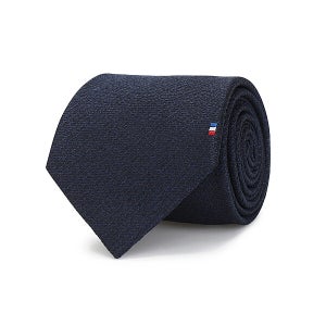 듀퐁셔츠 조직 솔리드 삼색 자수 254 넥타이 네이비 TE6SM62KA254TNY
