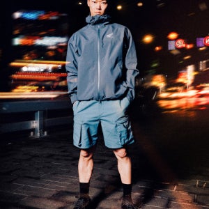 [핍스 모터사이클] H-Tech 3Layer Cargo Knee-Length Shorts Vintage Blue HGM1SO335AVB