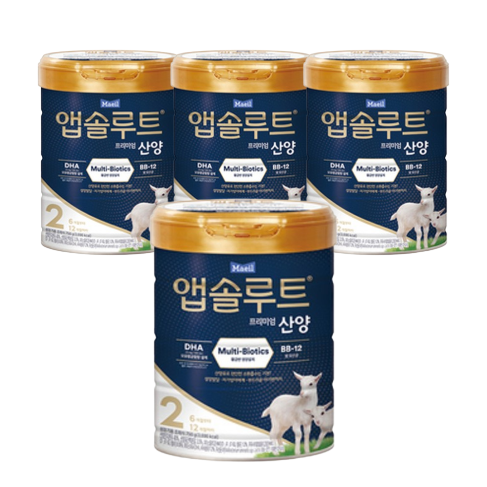 앱솔루트 산양 분유 2단계 750g 4통