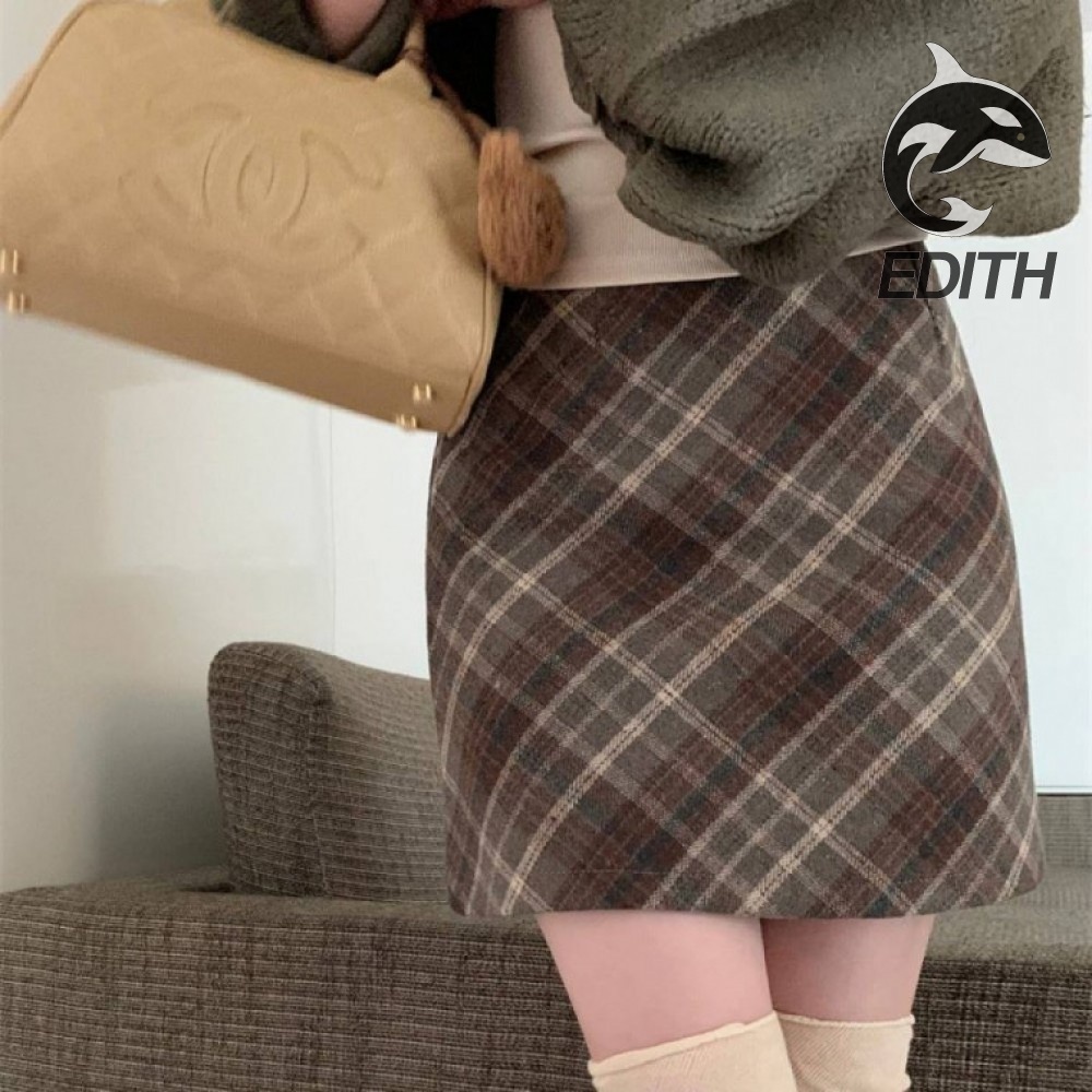 클래식 체크 데일리 미니스커트
