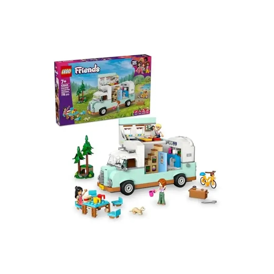 레고(LEGO) 프렌즈 캠핑카 장난감 블록 7세 8세 9세 어린이 생일 선물 놀이차 42663