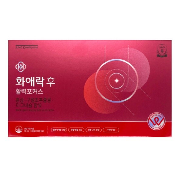 정관장 정관장 화애락 후 <b>활력</b>포커스 30포(쇼핑백 포함) 백화점<b>동일</b> 유통기한 넉넉한 최신품