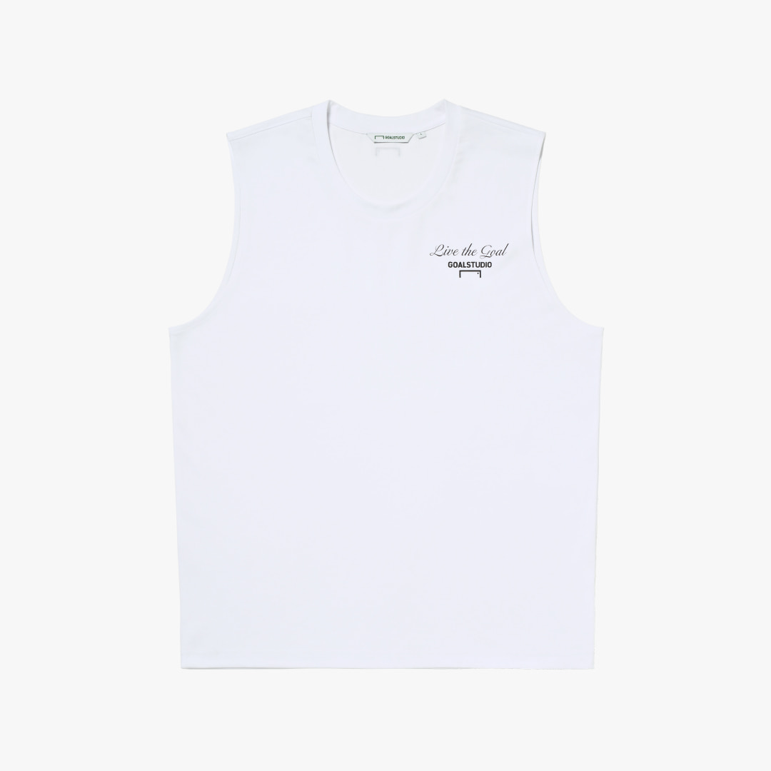 골스튜디오 AIR MESH STACK LOGO SLEEVELESS