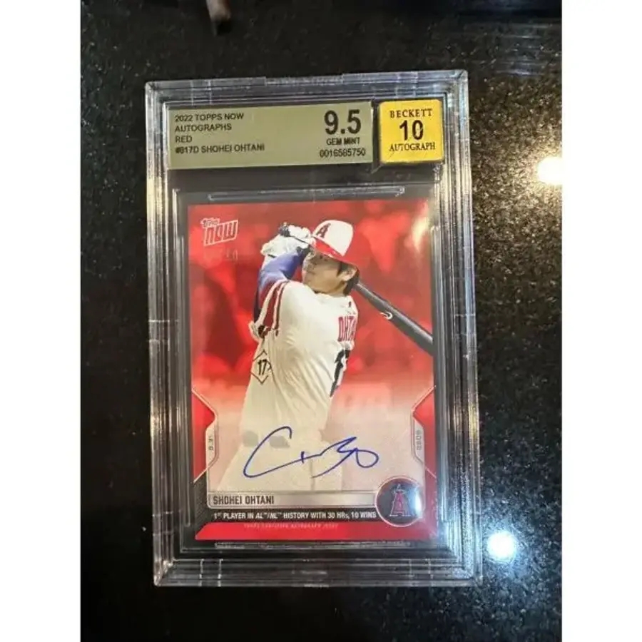 2022년 탑스 이제 오타니 쇼헤이 BGS 9 5 GEM 10 오토30시간 10시간 야구 슬랩 사인 카드