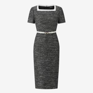 [롯데백화점] 모조 스퀘어넥 벨티드 트위드원피스(J262XSE110) LE1221406889