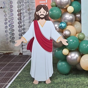 맞이하는 예수님 보드 148 / 예수님 등신대 교회 행사 포토존 여름 성경학교 부활절 꾸미기