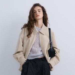 [에핑글러] BOMBER JACKET - ASH BEIGE LEATHER