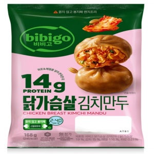 CJ 비비고 닭가슴살 김치만두 (168G)