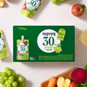 한국야쿠르트 하루야채 곤약젤리 청포도케일 10개 세트