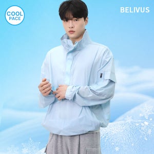 빌리버스 남자 오버핏 반집업 아노락 러닝웨어 BOBT052