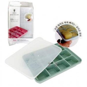 얼음틀 실리콘 아이스큐브 트레이 사각 12구