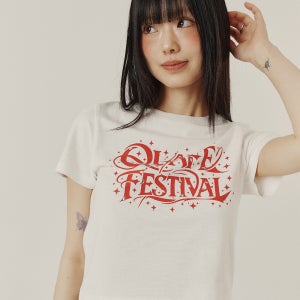 [꾸아페] BEADED FESTA CROP T-SHIRT