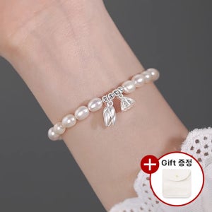 엔비 여성 벨라 진주 팔찌 데일리 연꽃 행운 부적 팔찌 케이스