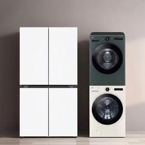 LG 디오스 오브제컬렉션 매직스페이스 냉장고 + LG 트롬 세탁기건조기 세트 T876MQQ111 + FX24ENR-GNG