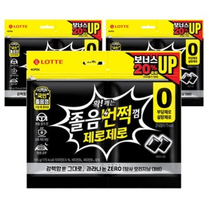롯데 졸음번쩍껌 제로제로 트윈 리필 105g x 3개