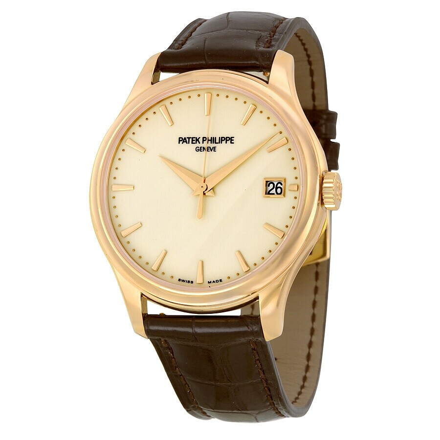 파텍필립 Patek Philippe Calatrava Mechanical Dial Leather Mens Watch 5227R-001
