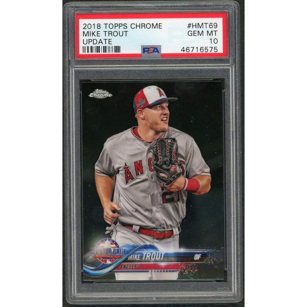 마이크 트라웃 MLB 2018 탑스 크롬 업데이트 야구 카드 HMT69 등급 PSA 10 GEM MINT