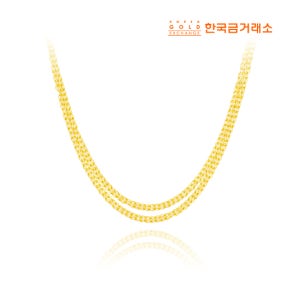 한국금거래소 24K 더블 체인 목걸이