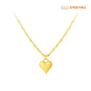 한국금거래소 24K 골든 하트 목걸이