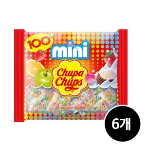 츄파춥스 막대사탕 미니 100p, 6개