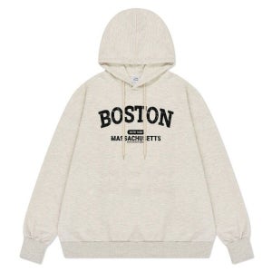 [A.I.P] 보스턴 매사추세츠 클린 오버핏 남녀공용 후드티(5color)
