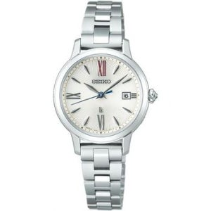 세이코 루키아 시계 여성 루시아 그로우 컬렉션 스테인리스 모델 오프 화이트 110주년 판 팔찌형