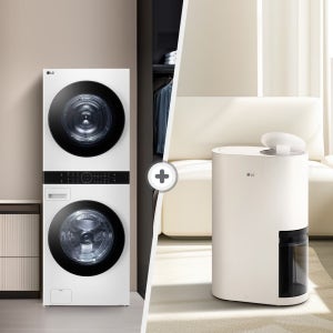 LG 트롬 오브제컬렉션 워시타워 + LG 휘센 제습기 W2421WAMR + DQ214MEGA