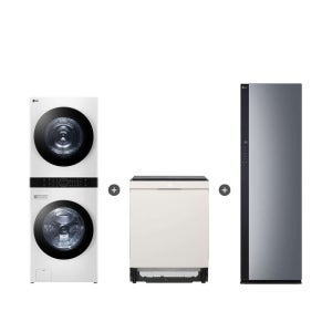 LG 트롬 워시타워 + LG 디오스 식기세척기 + LG 스타일러   W2421WAMR + DUE6BGL1E + SC5GMR52S