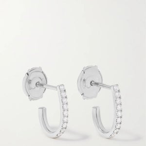 MESSIKA Gatsby XS 18-karat white gold diamond hoop earrings 1647597303860793