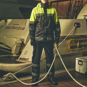 스케처스 남성용 워크웨어 ,HI-VIS 워크 우의 자켓 팬츠 셋업