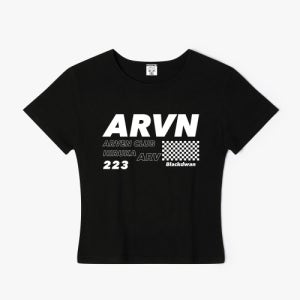 [아르벤클럽] 레이어드 레이싱 223 여성 슬림핏 반팔티셔츠 avwst1137